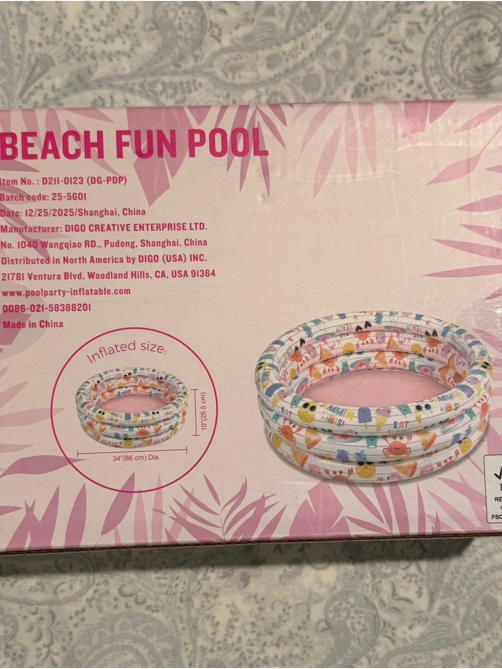 Tommy Bahama 34 inch Round Beach Fun Pool